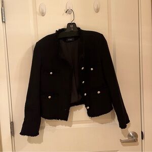 MANGO cropped tweed jacket